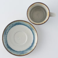 作家 小國美智子 イッチン小紋カップ&ソーサー 作家 小國美智子 陶磁器作家もの