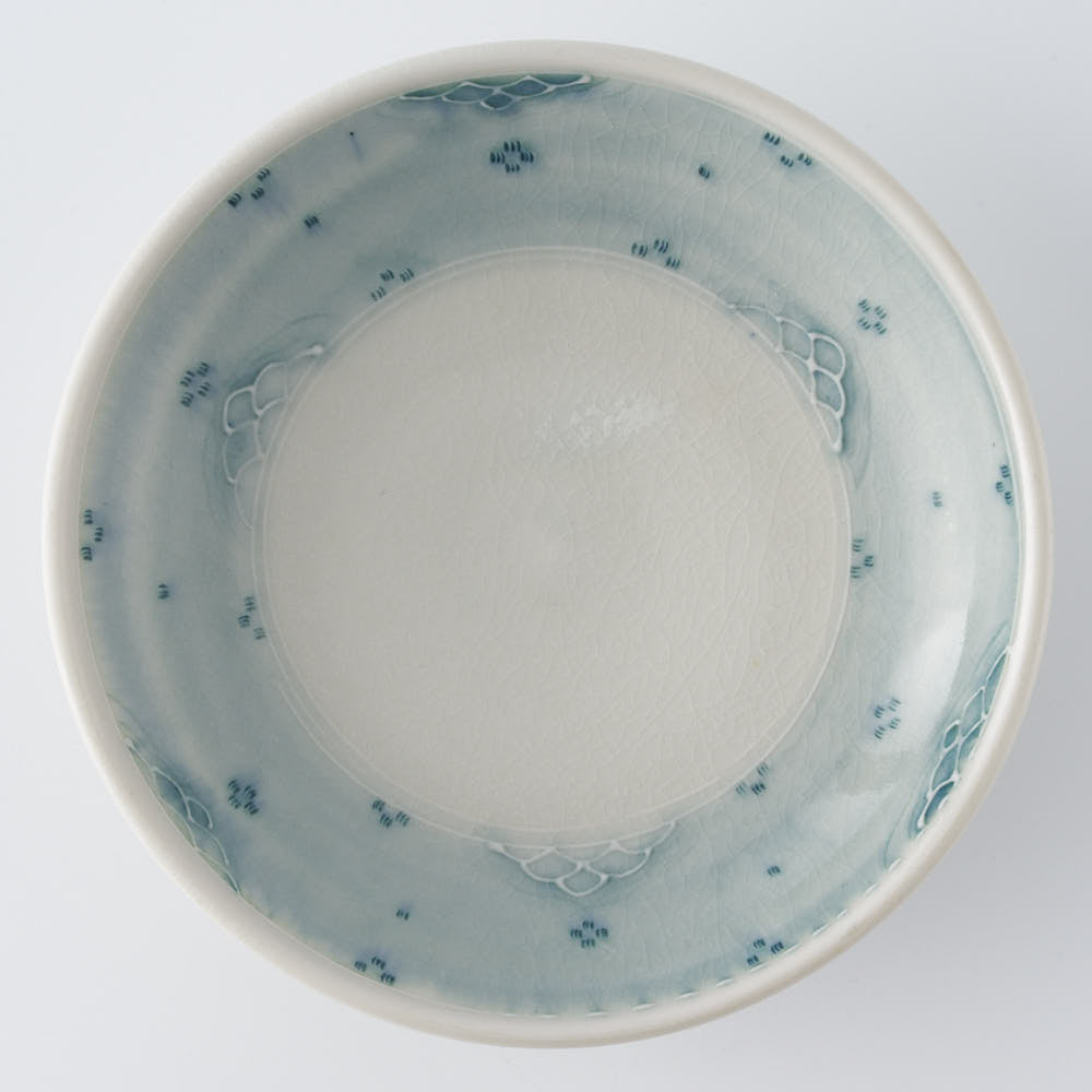 作家 小國美智子 イッチン小紋小皿 作家 小國美智子 陶磁器作家もの