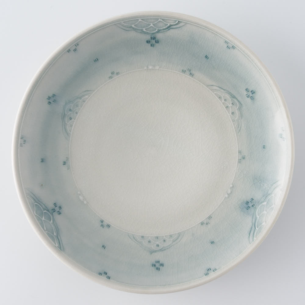 作家 小國美智子 イッチン小紋5寸皿 作家 小國美智子 陶磁器作家もの