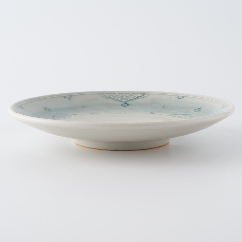 作家 小國美智子 イッチン小紋5寸皿 作家 小國美智子 陶磁器作家もの