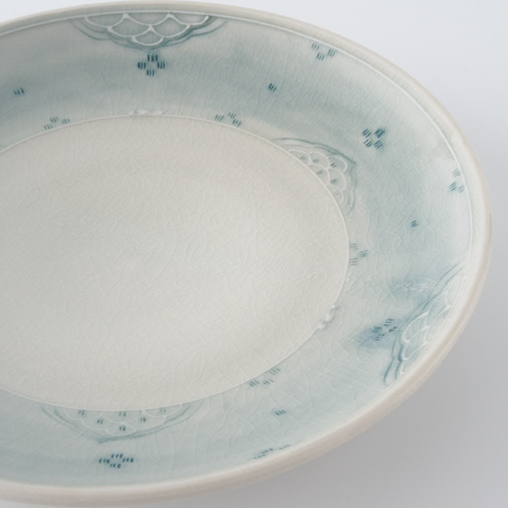 作家 小國美智子 イッチン小紋5寸皿 作家 小國美智子 陶磁器作家もの