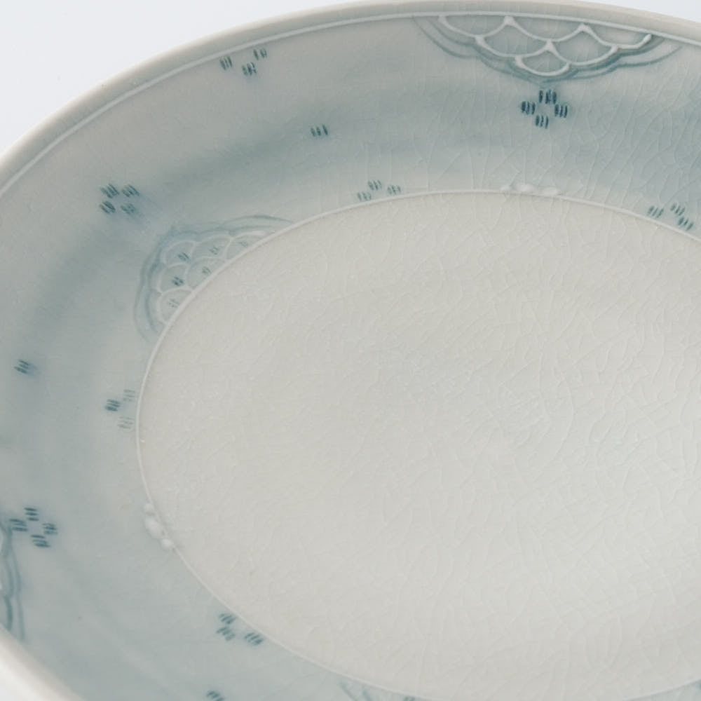 作家 小國美智子 イッチン小紋5寸皿 作家 小國美智子 陶磁器作家もの