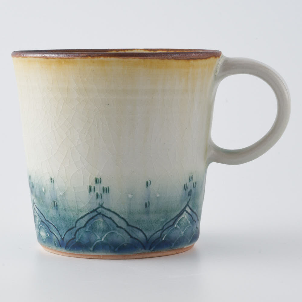 作家 小國美智子 イッチン小紋マグ 作家 小國美智子 陶磁器作家もの