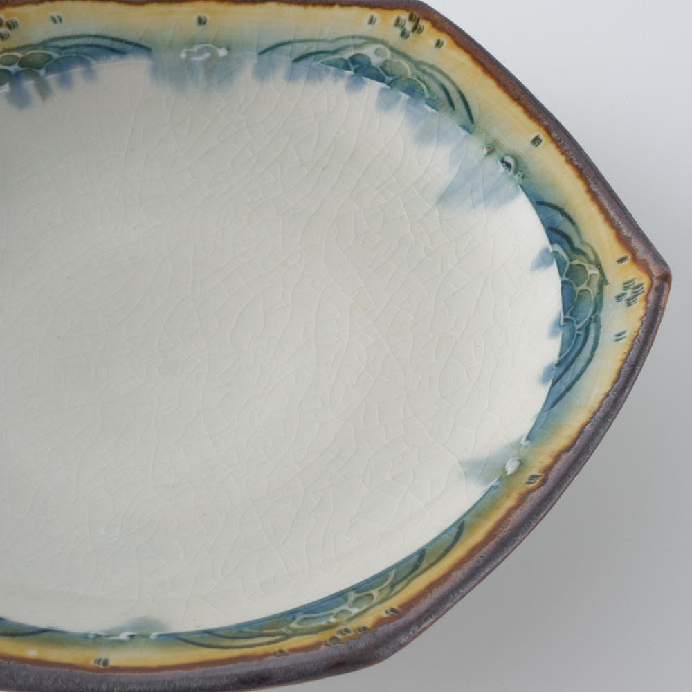 作家 小國美智子 亀甲小皿 作家 小國美智子 陶磁器作家もの