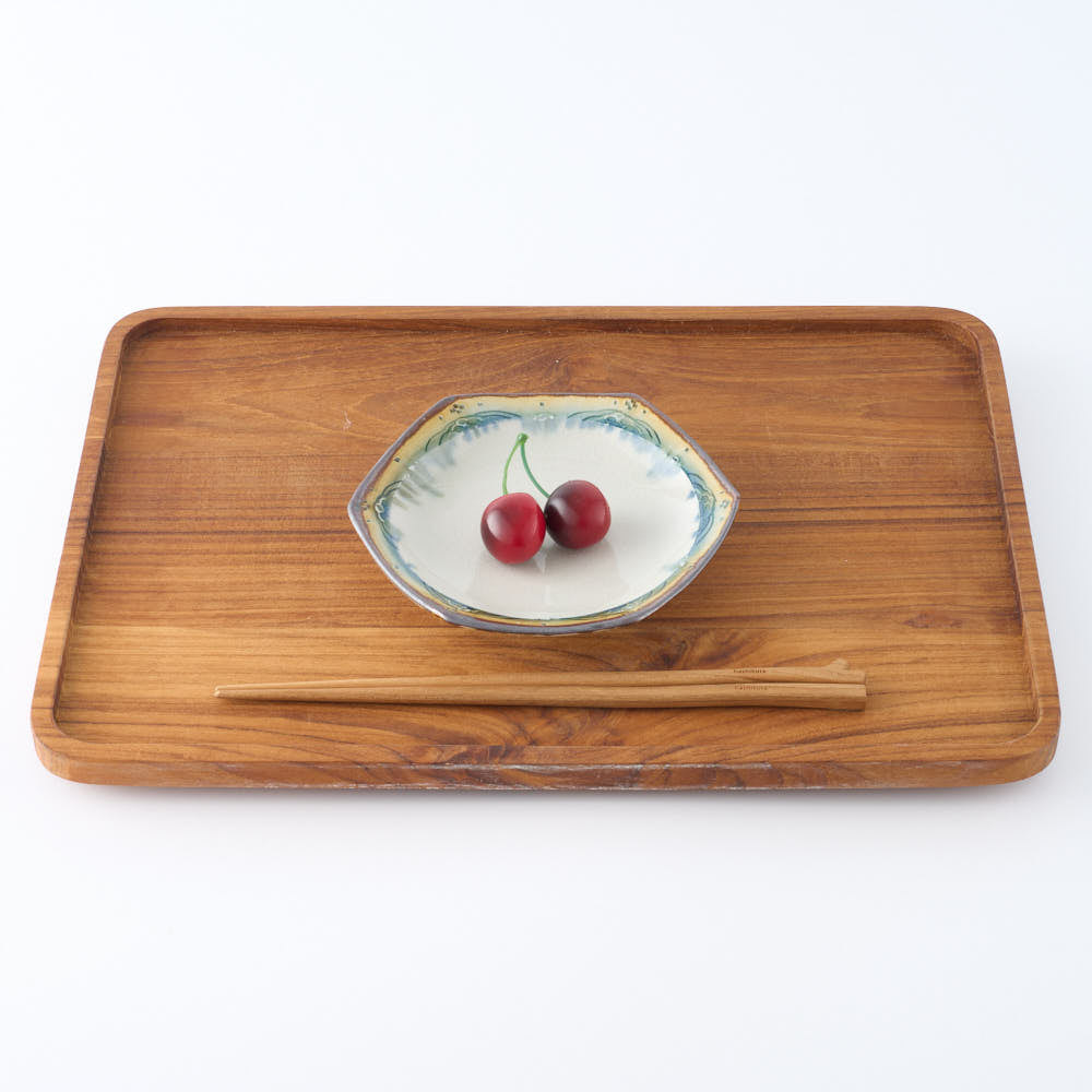 作家 小國美智子 亀甲小皿 作家 小國美智子 陶磁器作家もの