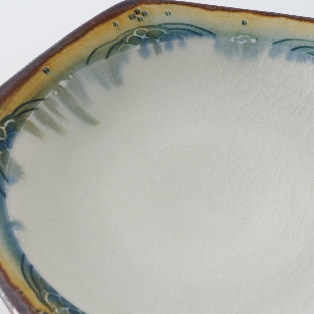 作家 小國美智子 亀甲小皿 作家 小國美智子 陶磁器作家もの