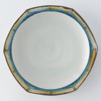 作家 小國美智子 亀甲7寸皿 作家 小國美智子 陶磁器作家もの