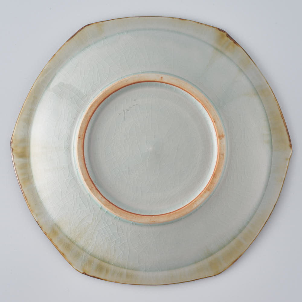 作家 小國美智子 亀甲7寸皿 作家 小國美智子 陶磁器作家もの