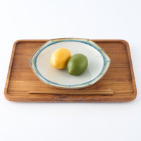 作家 小國美智子 亀甲7寸皿 作家 小國美智子 陶磁器作家もの