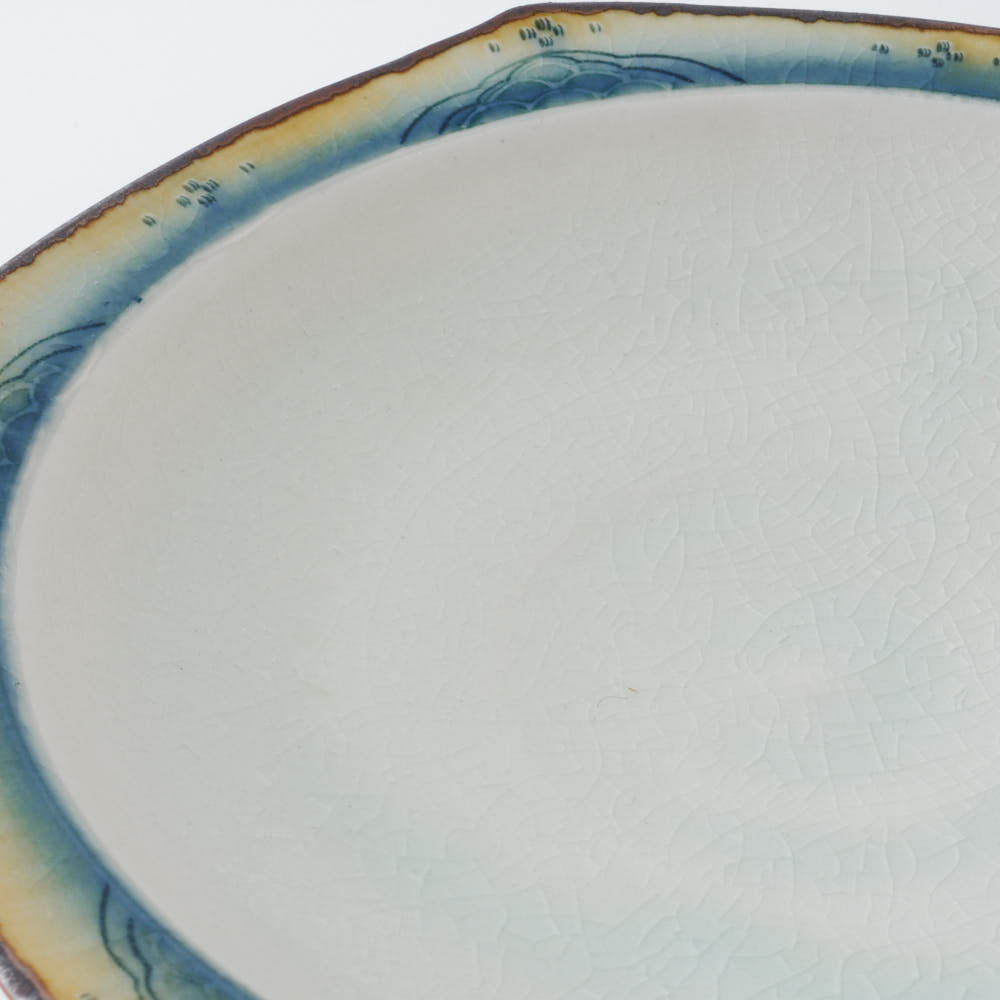 作家 小國美智子 亀甲7寸皿 作家 小國美智子 陶磁器作家もの