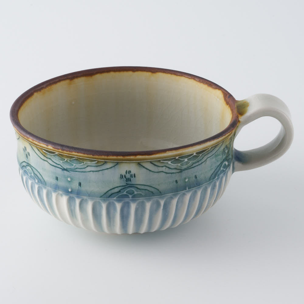 作家 小國美智子 スープカップ(小紋) 作家 小國美智子 陶磁器作家もの
