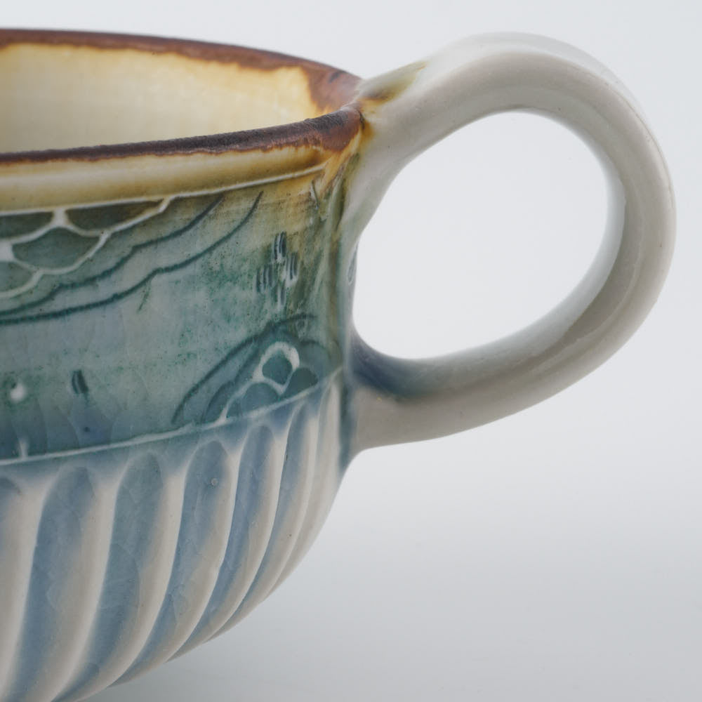 作家 小國美智子 スープカップ(小紋) 作家 小國美智子 陶磁器作家もの