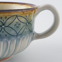 作家 小國美智子 スープカップ(七宝) 作家 小國美智子 陶磁器作家もの