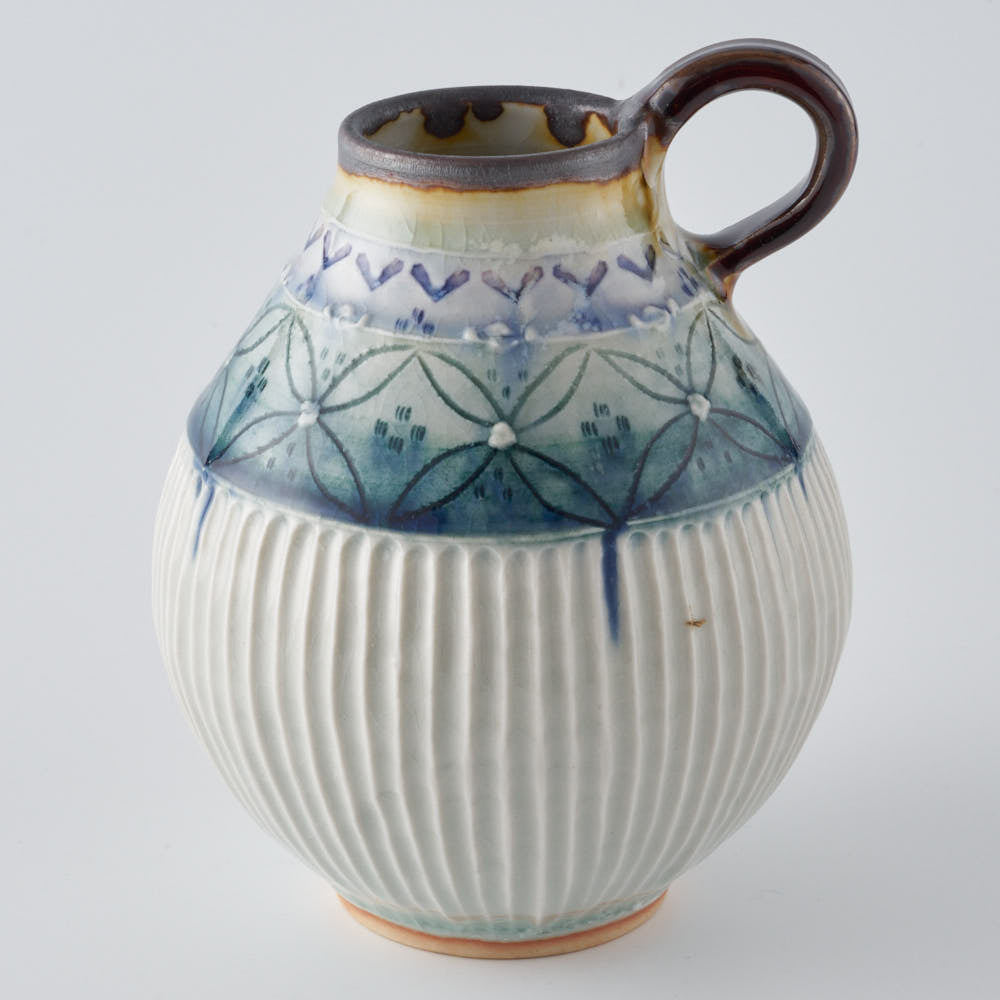 作家 小國美智子 刻文花器 作家 小國美智子 陶磁器作家もの