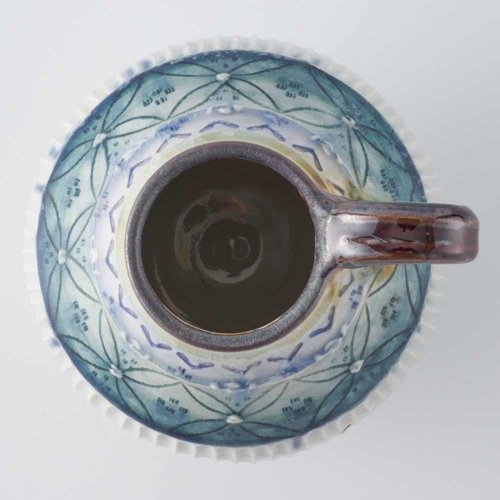 作家 小國美智子 刻文花器 作家 小國美智子 陶磁器作家もの