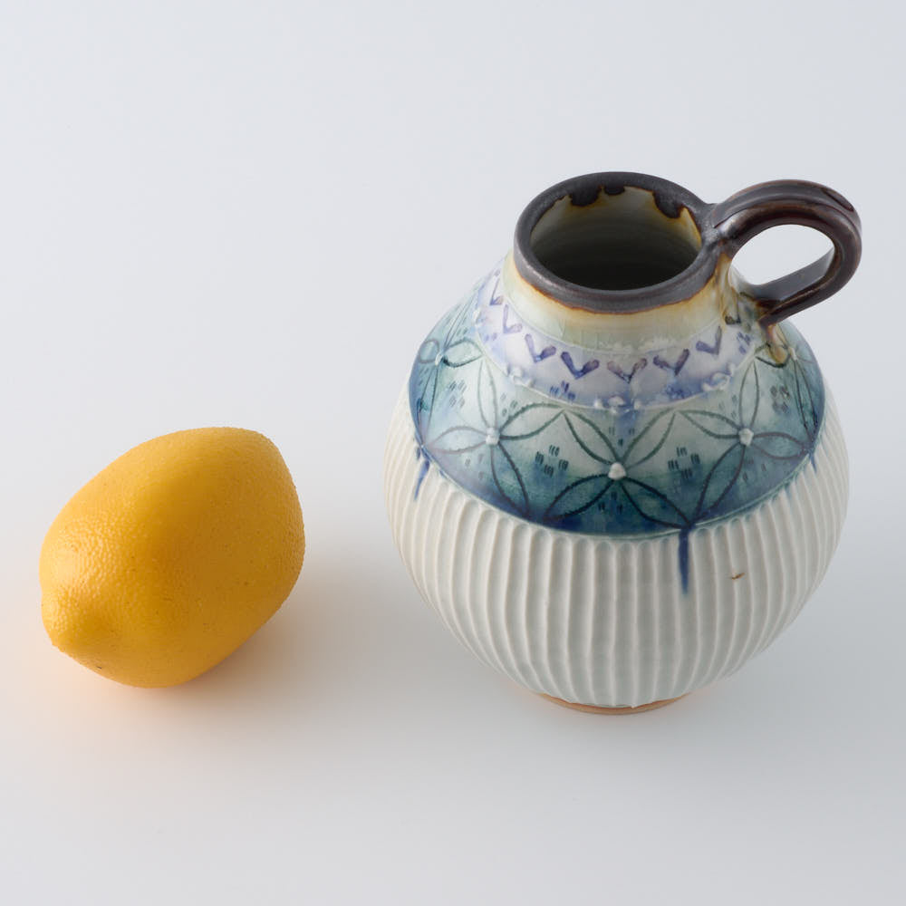 作家 小國美智子 刻文花器 作家 小國美智子 陶磁器作家もの