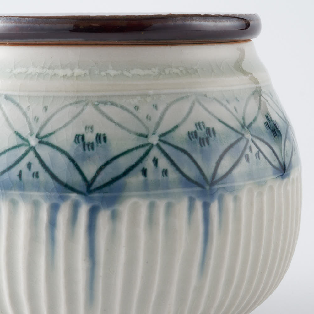 作家 小國美智子 蓋物(七宝) 作家 小國美智子 陶磁器作家もの