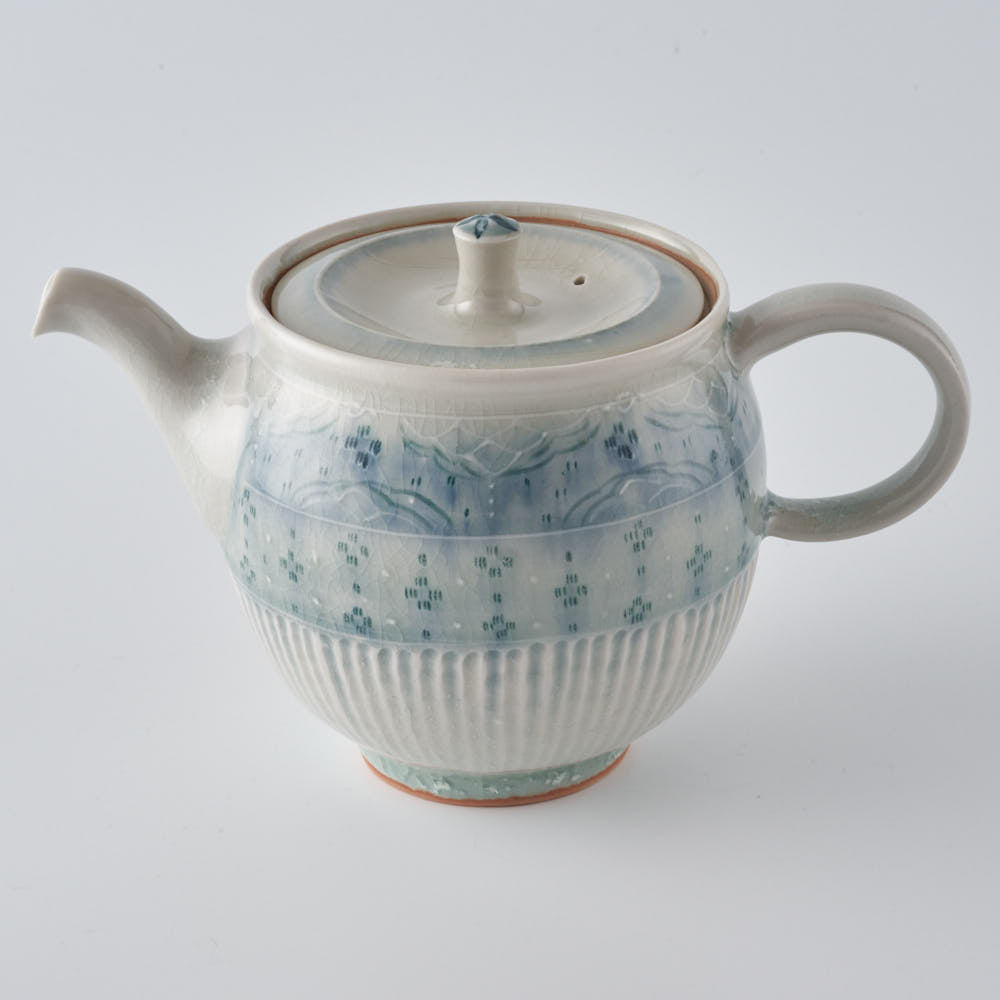 作家 小國美智子 イッチン小紋ポット 作家 小國美智子 陶磁器作家もの