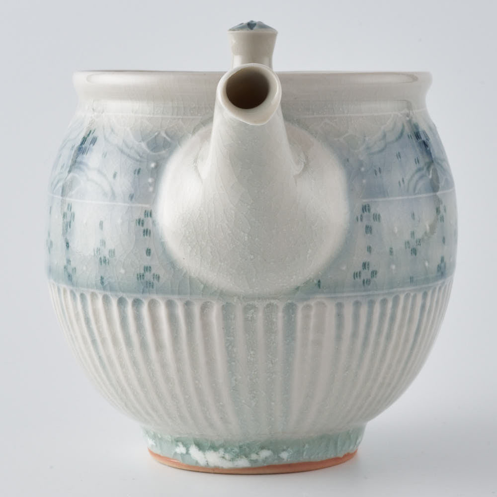 作家 小國美智子 イッチン小紋ポット 作家 小國美智子 陶磁器作家もの