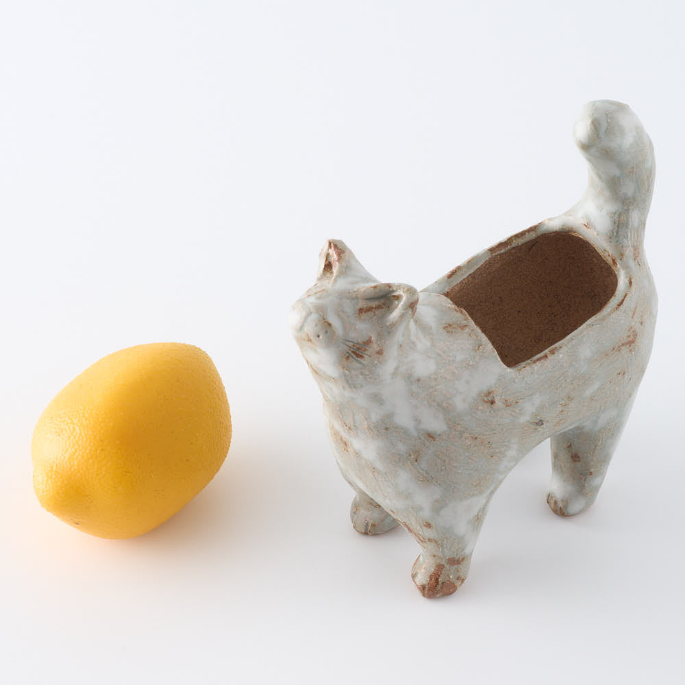 【新品】 大人気作家　佐々木忍 さん　猫花皿　器　／　しろねこ 白猫　CAT 186690001.jpg?cmsp_timestamp=