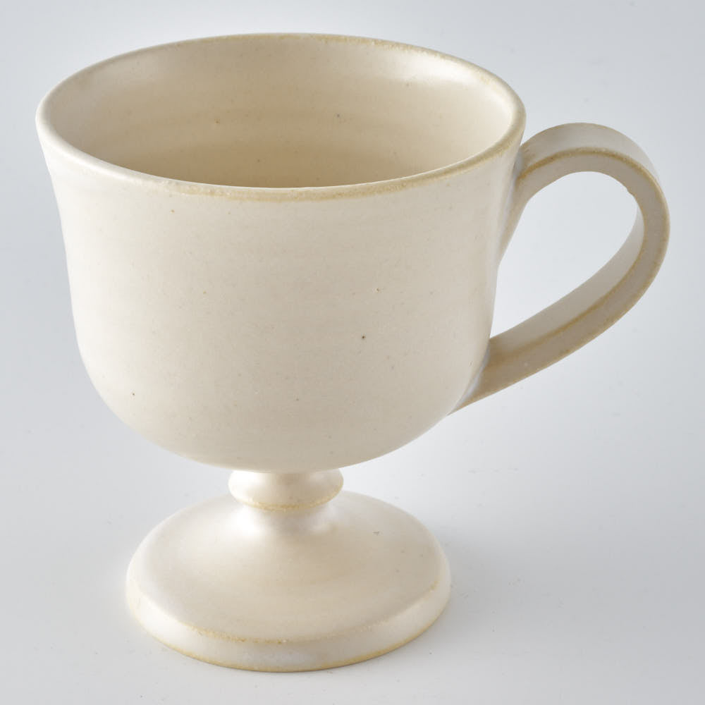 yoshida pottery 玉脚コーヒーカップ アンティークホワイト yoshida pottery 玉脚コーヒーカップ アンティークホワイト