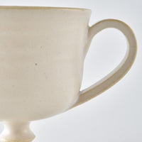 yoshida pottery 玉脚コーヒーカップ アンティークホワイト yoshida pottery 陶磁器作家もの