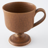 yoshida pottery 玉脚コーヒーカップ さびいろこはく yoshida pottery 陶磁器作家もの