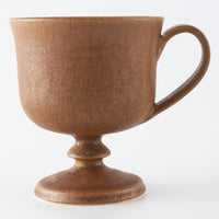 yoshida pottery 玉脚コーヒーカップ さびいろこはく yoshida pottery 陶磁器作家もの