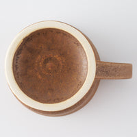 yoshida pottery 玉脚コーヒーカップ さびいろこはく yoshida pottery 陶磁器作家もの
