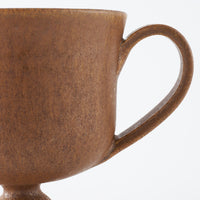 yoshida pottery 玉脚コーヒーカップ さびいろこはく yoshida pottery 陶磁器作家もの