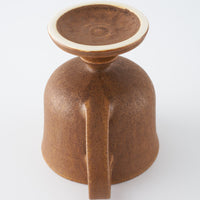yoshida pottery 玉脚コーヒーカップ さびいろこはく yoshida pottery 陶磁器作家もの
