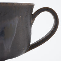 yoshida pottery 玉脚コーヒーカップ さびいろすす yoshida pottery 陶磁器作家もの