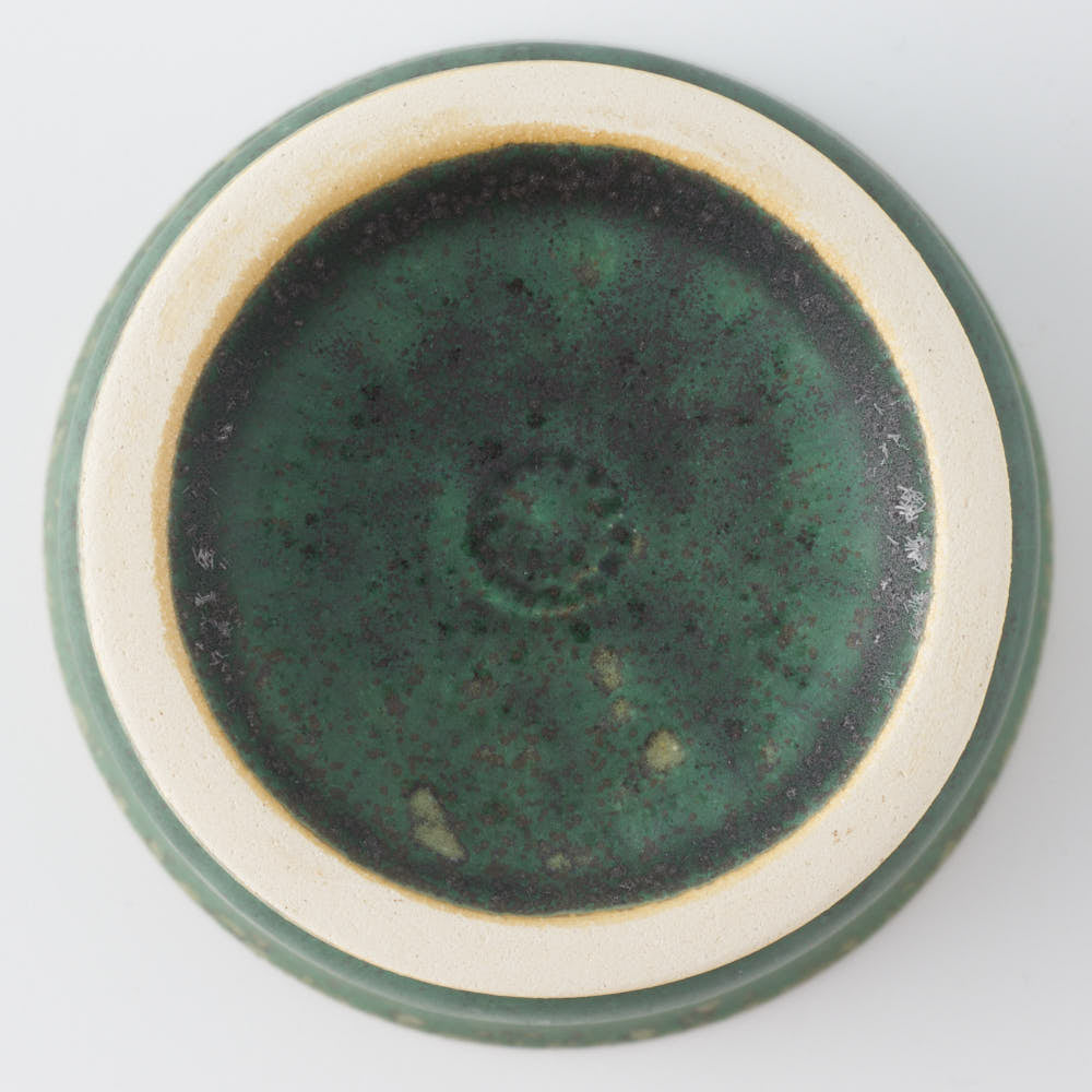 yoshida pottery 玉脚アイスカップ さびいろうぐいす yoshida pottery 陶磁器作家もの