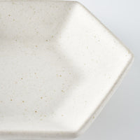 作家 フルカワゲンゴ 6角皿 白 作家 フルカワゲンゴ 陶磁器作家もの