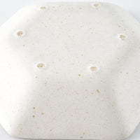 作家 フルカワゲンゴ 6角皿 白 作家 フルカワゲンゴ 陶磁器作家もの