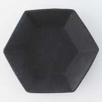 作家 フルカワゲンゴ 6角皿 黒 作家 フルカワゲンゴ 陶磁器作家もの