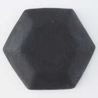 作家 フルカワゲンゴ 6角皿 黒 作家 フルカワゲンゴ 陶磁器作家もの