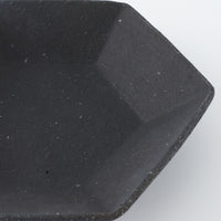 作家 フルカワゲンゴ 6角皿 黒 作家 フルカワゲンゴ 陶磁器作家もの