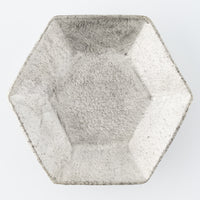 作家 フルカワゲンゴ 6角皿 銀 作家 フルカワゲンゴ 陶磁器作家もの