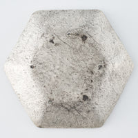 作家 フルカワゲンゴ 6角皿 銀 作家 フルカワゲンゴ 陶磁器作家もの