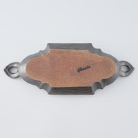 作家 古角志奈帆 トンガリ取手フリル長皿 matt black 作家 古角志奈帆 陶磁器作家もの