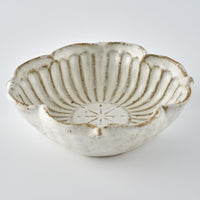 作家 古角志奈帆 花鉢 white brown 作家 古角志奈帆 陶磁器作家もの