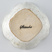 作家 古角志奈帆 花鉢 white brown 作家 古角志奈帆 陶磁器作家もの