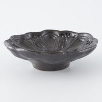 作家 古角志奈帆 レース小皿 matt black 作家 古角志奈帆 陶磁器作家もの