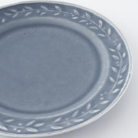 作家 佐々木綾子 5寸plate olive ブルーグレー 作家 佐々木綾子 陶磁器作家もの