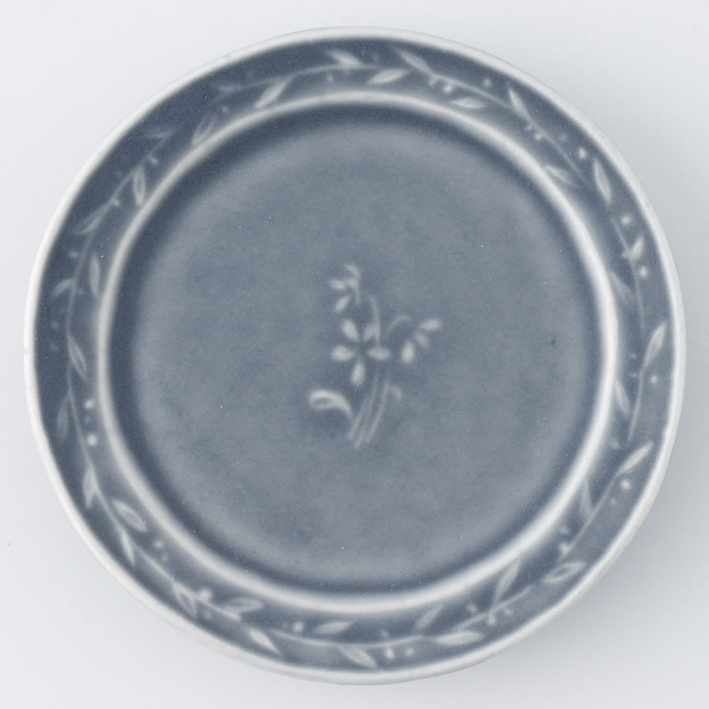 作家 佐々木綾子 豆皿 すみれ ブルーグレー ¥1,650 大人の焼き物