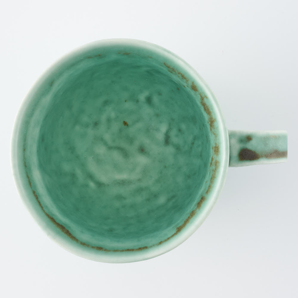 作家 佐々木綾子 mug グリーン 作家 佐々木綾子 陶磁器作家もの