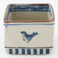 作家 中西申幸 鳥遊戯画 角向付 大 作家 中西申幸 陶磁器作家もの