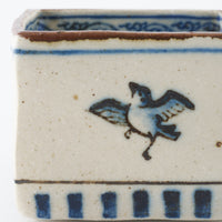 作家 中西申幸 鳥遊戯画 角向付 大 作家 中西申幸 陶磁器作家もの