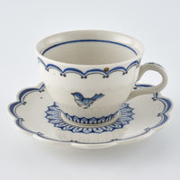 作家 中西申幸 鳥遊戯画 コーヒーカップセットⅡ 作家 中西申幸 陶磁器作家もの